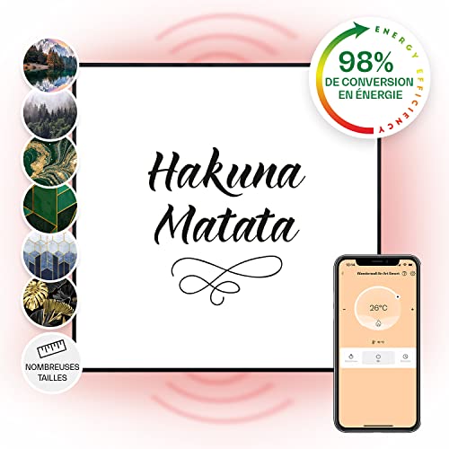 Klarstein Radiateur Infrarouge Mural Intelligent, Chauffage 350W, Panneau Chauffant, APP Mobile, Radiateur Electrique Extra Plat, Salle de Bain, Sans CO2, Faible Conso d'Energie