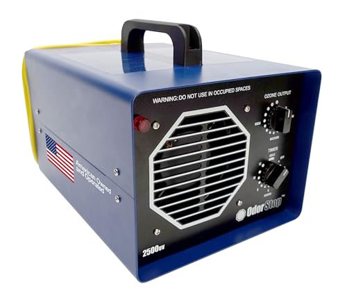 OdorStop OS2500UV Professional Grade Ozone Generator Ionizer for Areas of 2500 Square Feet+, For Deodorizing and Purifying Medium Size Areas Such as Hotel Rooms, Offices, and Basements