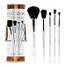PÜR MINERALS x CARE 5-Piece Makeup Brush Set with Holder Case - Professional Quality Makeup Brushes Includes Blush, Powder, Eyeshadow Base, Eyeshadow Blending, and Eyeshadow Crease Brushes