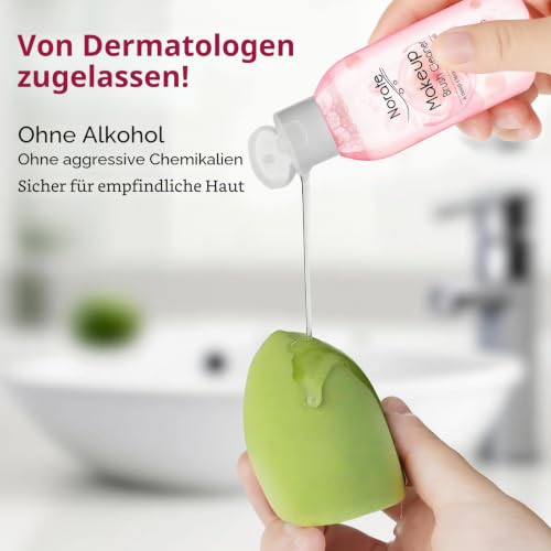 Norate Make-up-Pinselreiniger, Make Up Pinsel Reiniger Lösung + Make-up Pinsel Reiniger Matte, Pinsel Reiniger Pad für Deep Clean Brush Shampoo, Sanfte Formel Cruelty Free, 2 Stück Set