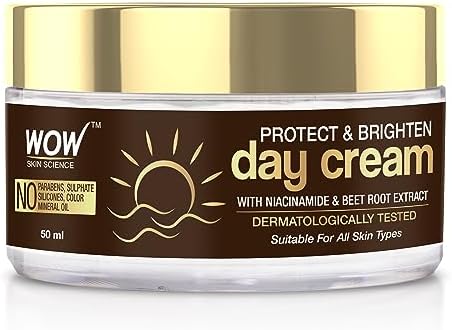 WOW Skin Science Protect & Brighten Day Cream | Brightens Complexion | Prevents Skin Damage | Hydrates & Nourishes Skin