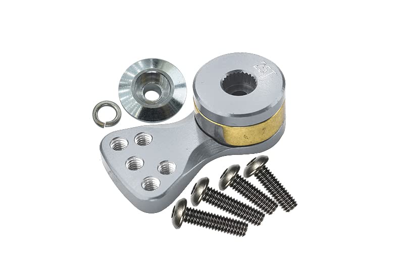 Aluminum Hi-Torque Servo Saver For 25T Spline Output Shaft - 1 Piece Gray Silver RC Car Part - View #8
