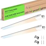 ALUSSO – ALUSSO 2 Stück LED Feuchtraumleuchte 120CM,3CCT IP65 für Gar