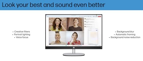 Image of HP 27 AI PC All-in-One 27 inch Touchscreen IPS FHD Display (Intel Ultra 7-255U, 64GB DDR5, 2TB PCIe SSD, Intel Graphics, WiFi 6, Webcam, Bluetooth 5.4, Win 11 Pro) w /Premium Backpack