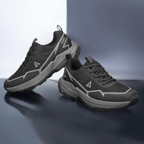 Image of Red Tape Ozark Green & Black Trekking Shoes for Men | High-Top Outdoor