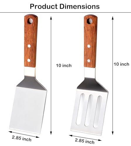 Espátulas metálicas con mango de madera 14 Imagen adicional