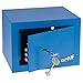 Produktbild HMF 49216-05 Safe Tresor klein mit Schlüssel, Möbeltresor | 23 x 17 x 17 cm | Blau