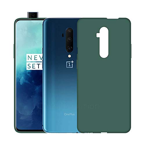 Image of Case Creation Luxurious OG Series for Oneplus 7T Pro Case Cover,Anti-Dirty Slim Case Frosted Matte Cute Candy TPU Raised Bezel (Splash of Color) Back Cover for Oneplus 7T Pro -Lake Green