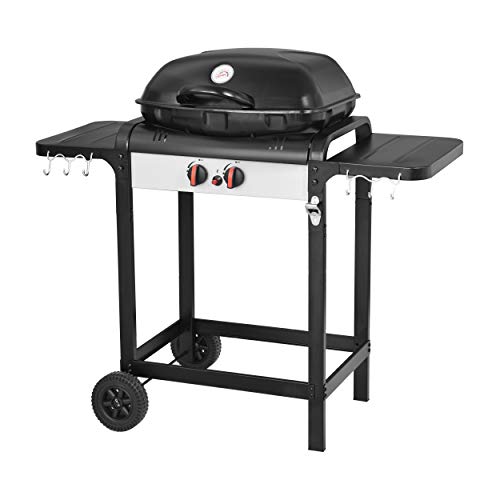 GS1 Svizzera Barbecue da Giardino a Gas Completo di Carrello con 2 fuochi