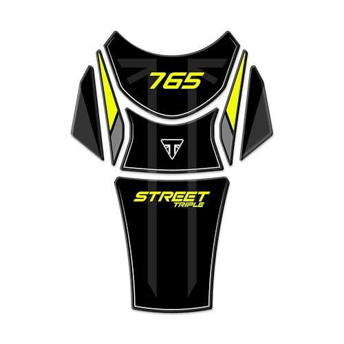 Tankschutz aus Kunstharz, 3D, kompatibel mit Triumph Street Triple 765 RS 2024 GP-1057 (Phantom Black)