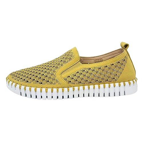 Image of Ilse Jacobsen HORNBAEK Women's Tulip Slip-On Flat | Elastic Side Panels | Lightweight Flexible Comfort.