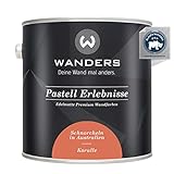 Wanders Pastell Erlebnisse 2,5L - Koralle/Rot-Orange - Edelmatte Wandfarbe! Küchenmöbellack und Möbelfarbe. Kreidefarbe für Holz & mehr. Hohe Deckkraft, schnell trocknend