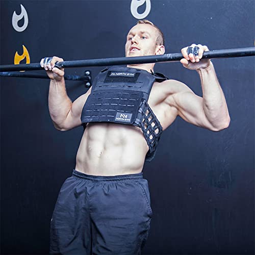 Image of Northgym Adjustable Weighted Vest /Incl. 3D Weight Plates in 14lbs / 20lbs / 30lbs / 42.5lbs - Optimized Weight Distribution and with Curved Plates for Running, Functional Training and Working Out