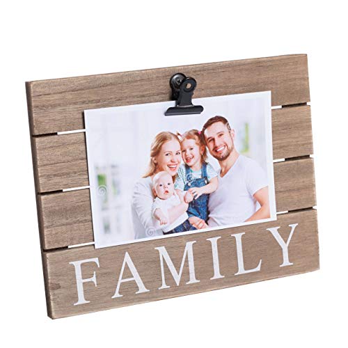 Home&Decoration NJ-AZ02-003 Portapapeles para notas, adhesivos y fotos. - 22,8 x 1,2 x 17,8 cms. Color madera.