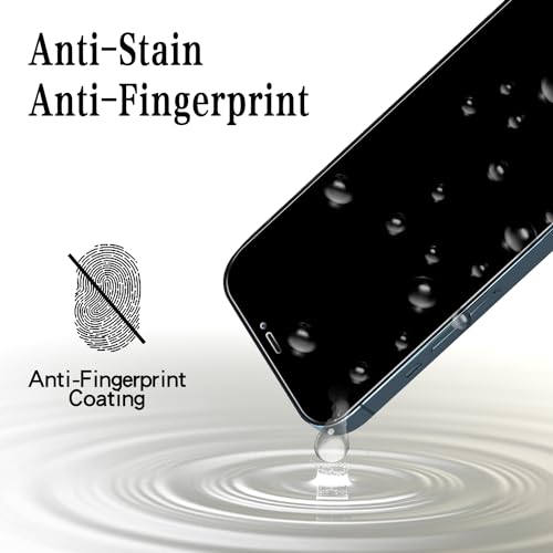 Image of MAYtobe [2+2 Pack Designed for iPhone 12 Pro Max Privacy Screen Protector, Privacy Tempered Film with Camera Lens Protector for iPhone 12 Pro Max, No Bubbles, Anti Scratch, Easy to Install