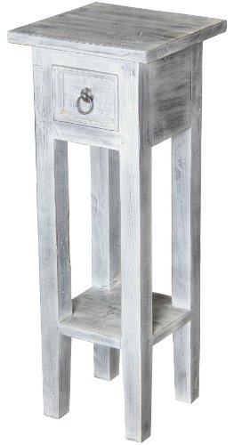 Sterling Sutter Mahogany End Table with Drawer, 27-Inch, Natural