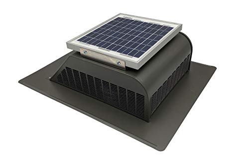 Solar Mega Slantblaster Weathered Bronze - Slantback Vent Style - Solar Roof Vent - Solar Attic Fan #TOP6