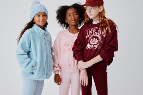 Image of The Children's Place Girls' Active Long Sleeve Embellished Winter Warm Sweatshirt