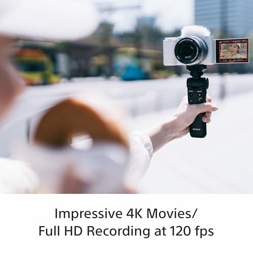 Image of Sony Alpha ZV-E10L 24.2 Mega Pixel Interchangeable-Lens Mirrorless vlog Camera with 16-50 mm Lens, Made for Creators | APS-C Sensor | Advanced Autofocus | Clear Audio & 4K Movie Recording - White