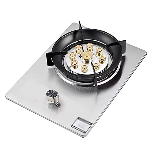 Aouoeeo Placa de Gas, Encimera de Gas, Cocina de Gas empotrada de 4,5 kW con Quemador y Nueve cavidades, de Acero Inoxidable Mejorado (2022)
