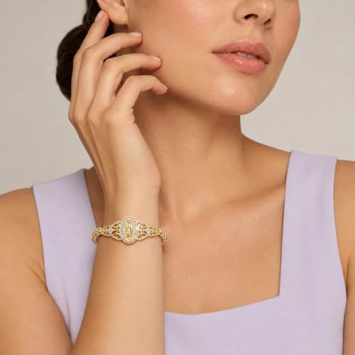 Women's Gold Virgen de Guadalupe Bracelet,14K Gold Plated Religious Gifts - image 2