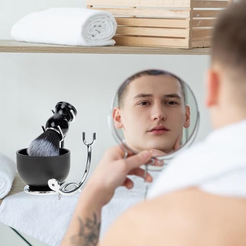 Bol en alliage de zinc et blaireau noir contre le feu du rasoir masculin - 7