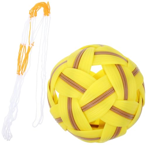 Ballon de football en plastique avec son modèle tissé décoratif pour offrir aux enfants