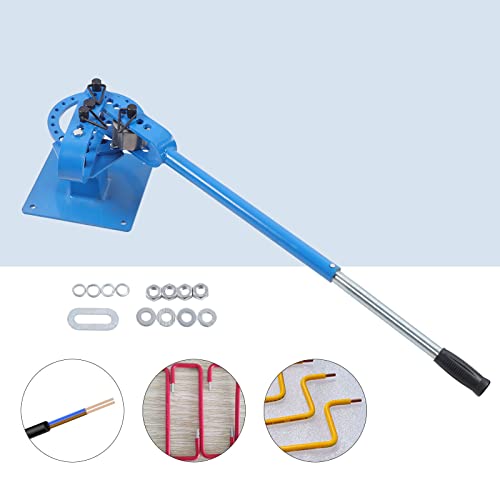 7 Dies Compact Metal Bender, 1''-3'' Manual Tube Bender, Bench Flat Bar Rod Bending Brake Bender, For Construction, Machinery Manufacturing Garage Repair Shop Etc