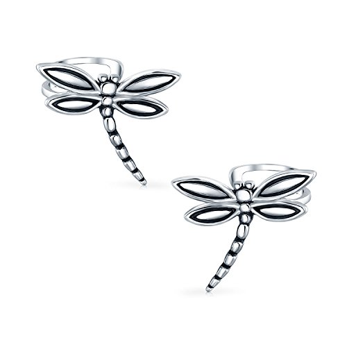 Boucles d'oreilles helix en argent sterling 925 avec motifs plumes et flèches ciselés