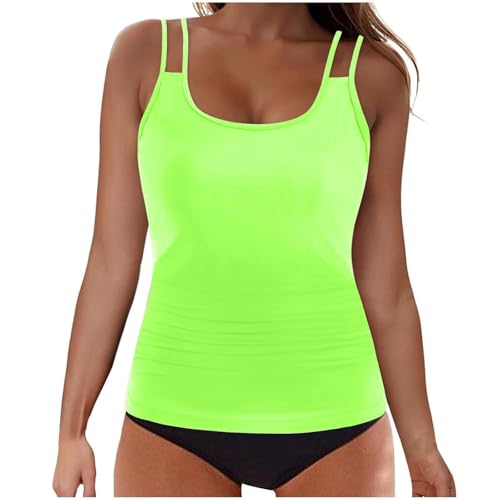 Maillot de bain tankini femme deux pièces pour masquer le ventre avec short confort