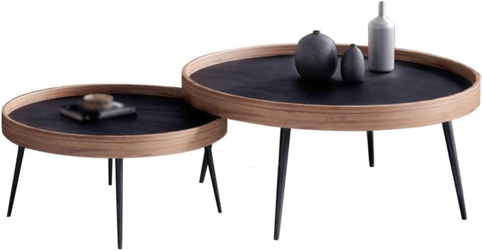 Solid Wood Coffee Table for Living Room Personality Balcony Furniture Round Coffee Corner Table Set