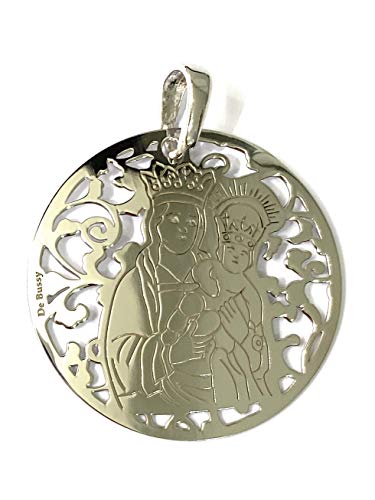 Médaille en argent Vierge de l'Almudena pendentif religieux en argent sterling