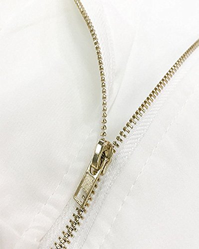 BeneGreat Women's Long Sleeves Jumpsuit Elegant Wide Leg Bat Sleeve Romper Flowy Outfit (L, White)