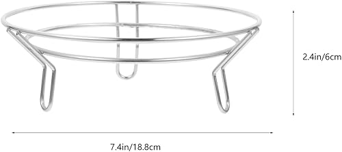 Miniatura 6 de Kichvoe Salvamanteles de acero inoxidable para platos calientes soportes redondos soportes para ollas de cocina para platos calientes ollas sartenes