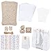 PandaHall Ręcznie wykonany zestaw do pakowania mydła, 30 szt. owijki do mydeł, 10 szt. papieru do pakowania tłuszczu, 12 szt. torebek papierowych, 10 arkuszy papieru do pieczenia i 10 jutowego sznurka do domowego mydła, małych firm