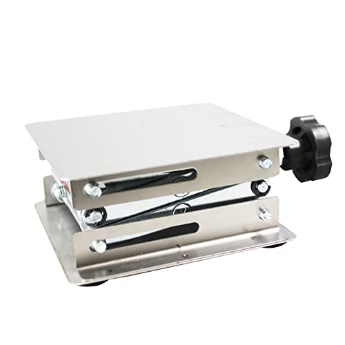 Hfs(R) 4" X 4" 100Mm Stainless Steel Lab Jack Scissor Stand Platform 3Kg/6.6Lbs Load Bearing 3Kg/6.6Lbs #TOP6
