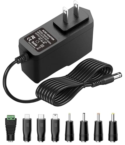 5V 1A Power Supply Adapter 5W AC/DC Charger AC 100V-240V to DC 5 Volt 1Amp 0.5A Replacement Power Cord USB Type C for Security Camera Baby Monitor Graco Swing Scanner TV Box Raspberry Pi USB Hub