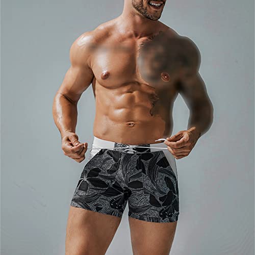 JEShifangjiusu Mens Swim Trunk Swimwear Bathing Suit Brief Square Leg Board Short Athletic Swimming Trunks Swimsuit Pocket2