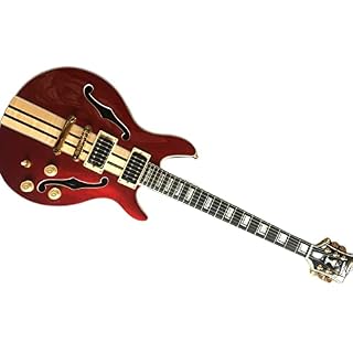 AMINIY Guitare électrique Col d’érable Rosewood Touche d’érable de la Guitare électrique de Jazz Creux (Color : Guitar… - Les Beatles, Paul McCartney, John Lennon, RIngo Starr, George Harrison