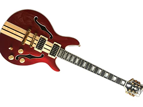 AMINIY Guitare électrique Col d’érable Rosewood Touche d’érable de la Guitare électrique de Jazz Creux (Color : Guitar… - Les Beatles, Paul McCartney, John Lennon, RIngo Starr, George Harrison AMINIY Guitare électrique Col d'érable Rosewood Touche d'érable de la Guitare électrique de Jazz Creux (Color : Guitar…