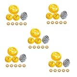 5セット ビルディングブロック用ディファレンシャルギアセット イエローとグレー 標準ビルディングブロックに対応 技術的修正パーツパーツ 65414 69761 69762 6589