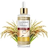 Exfoliante de Arroz Blanco, Ampolla Resplandeciente Exfoliante de Arroz Blanco, Suero Facial Exfoliante Peel Shot Glow, Cuidado de la Piel Coreano Exfoliante Corporal Suave Células Muertas de la Piel