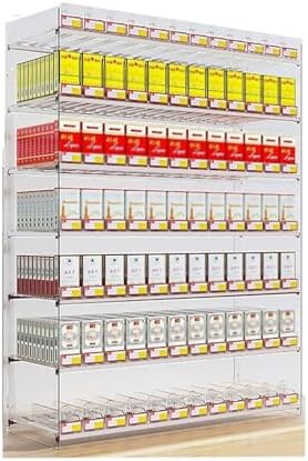 Cigarette Display Rack Cabinet - Transparent Automatic Push Tray Holder for Retail Stores, Organized Cigarette Storage, Easy Access, Durable Design