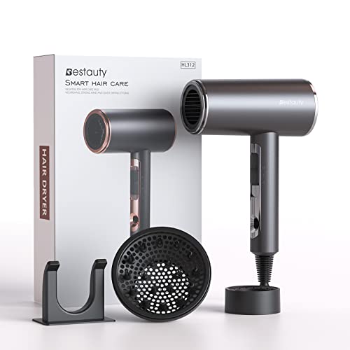 Bestauty Professional Hairdryers, 2000W Hairdryer with Diffuser - Styling Nozzle, Diffuser and Hair Dryer Holder, 3 Heat Settings 2 Speeds Hairdryers for Women, Hair Dryers for Home, Salon, and Travel