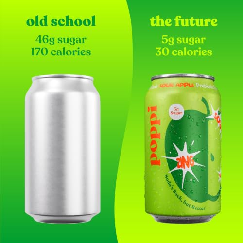 Image of Poppi Prebiotic Soda, Sour Apple, 12 Oz, 12 Pack