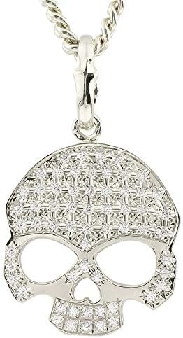 Amazon スカル ペンダント プラチナ ペンダントトップ ネックレス ダイヤモンド ダイヤ Pt900 ドクロ ネックレス メンズ ネックレスチェーン無し ネックレス 通販