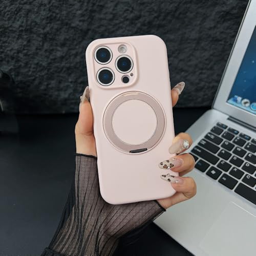 Protection magnétique silicone iPhone 13 / 14 rose pour appels vidéo