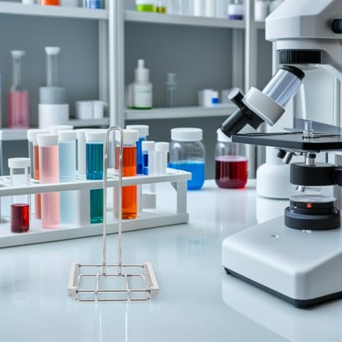 Support pour lames de microscope présentoir métal coloration - 7