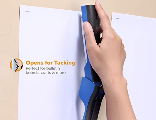 Bostitch Office Dynamo 4 In 1 Standup Stapler, Includes 420 Staples, 20 Sheet Capacity, Integrated Pencil Sharpener, Staple Remover & Staple Storage, Blue #TOP2