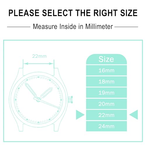 Correa de silicona para reloj 22 mm banda cómoda miniatura 5